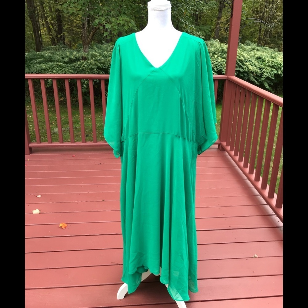 NWT! CITY CHIC XXL/24 greenstone high low dress